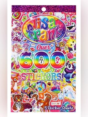 Lisa Frank 600+ Colorful Rainbow Sticker Book